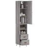 Grauer Garotescu-Schrank 34,5x34x180cm (Holz)