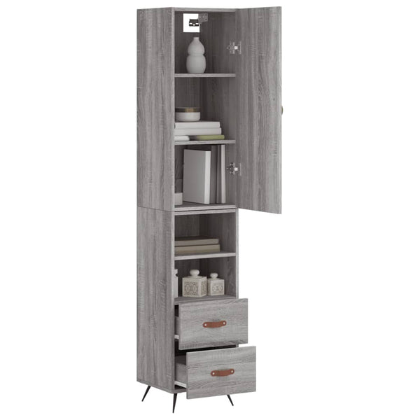 Grauer Garotescu-Schrank 34,5x34x180cm (Holz)