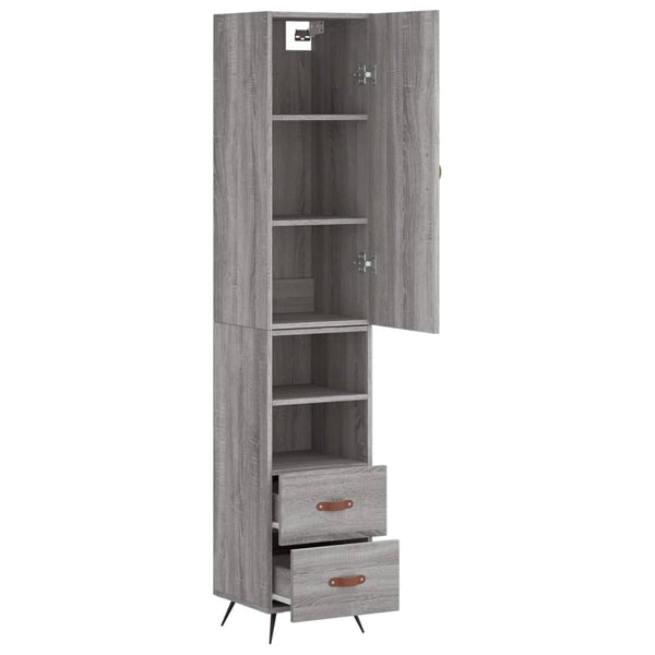 Grauer Garotescu-Schrank 34,5x34x180cm (Holz)