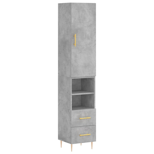 Fuchs Schrank betongrau 34,5x34x180cm (Holz)