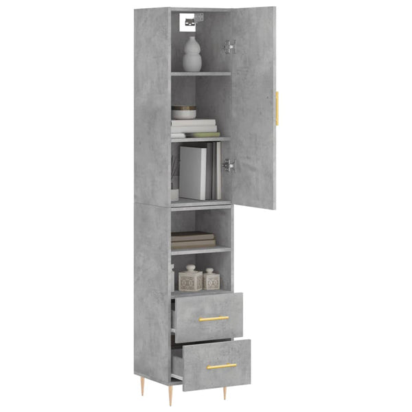 Fuchs Schrank betongrau 34,5x34x180cm (Holz)