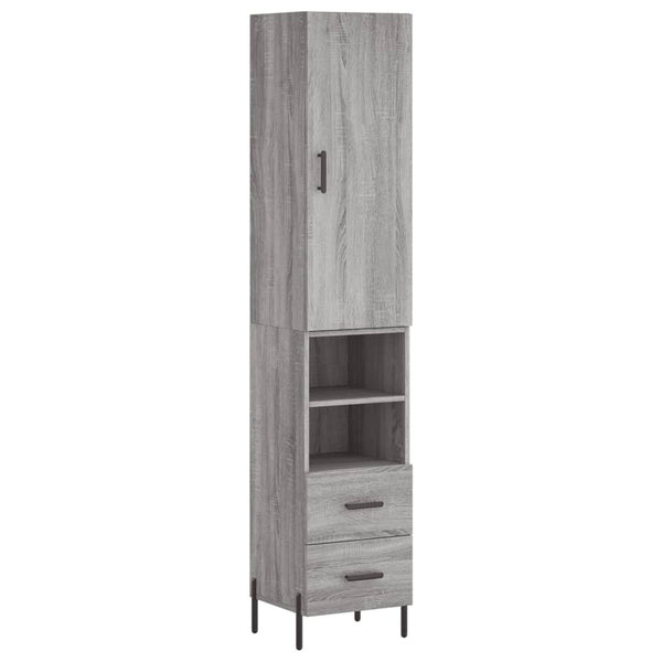 Cenuse puu kaappi harmaa 34,5x34x180cm