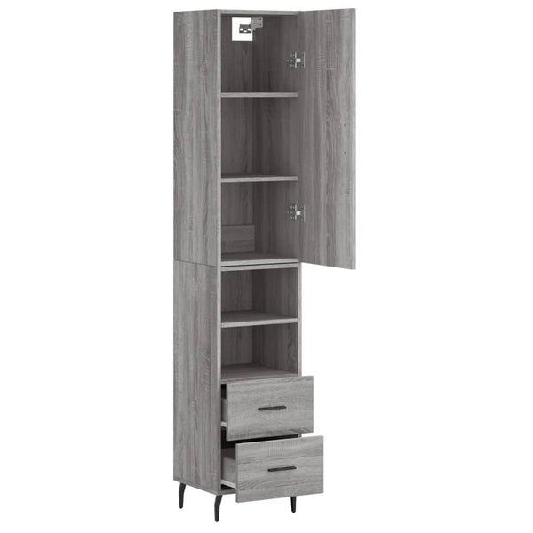 Christol Schrank grau 34,5x34x180cm (Material Holz)