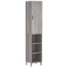 Schrank Christol, grau, 34,5x34x180cm (Holzmaterial)