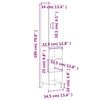 Schrank Christol, grau, 34,5x34x180cm (Holzmaterial)