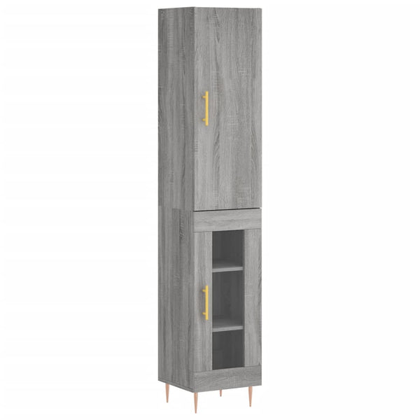 Fuchs grauer Schrank, Maße 34,5x34x180cm (Holz)