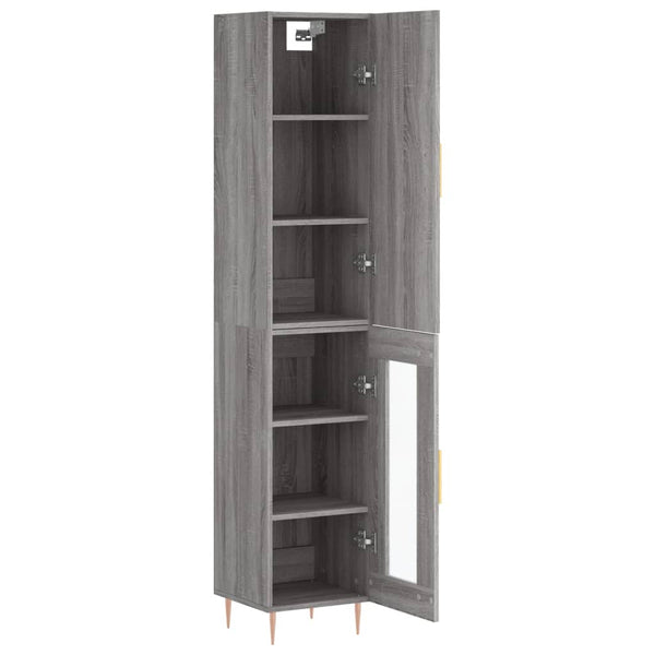 Fuchs grauer Schrank, Maße 34,5x34x180cm (Holz)