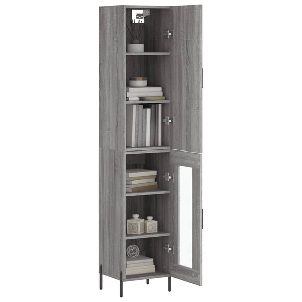 Aschenschrank grau 34,5x34x180cm (aus Holz)