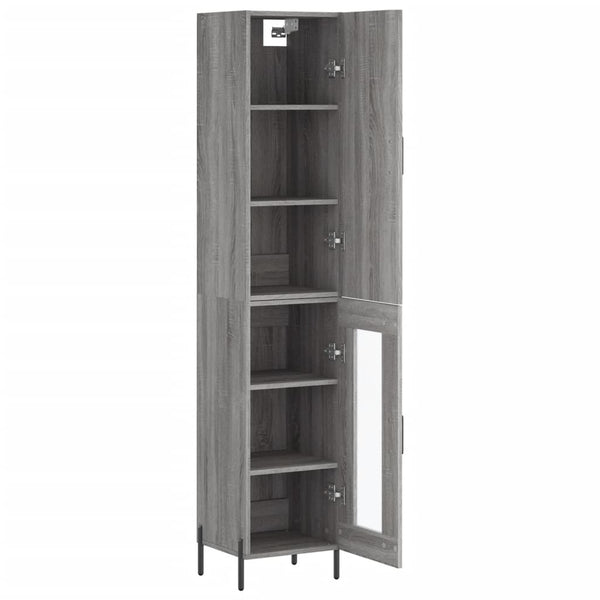 Aschenschrank grau 34,5x34x180cm (aus Holz)