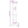 Garotescu grauer Schrank 34,5x34x180cm (Holz)