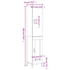 Weißer Edie Schrank 34,5x34x180cm (Material Holz)