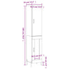 Cenuse Hochschrank weiß 34,5x34x180cm (Holz)