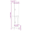 Christol grauer Schrank 34,5x34x180cm (Holz)