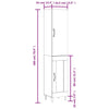 Pertenie grauer Schrank 34,5x34x180cm (Holz)