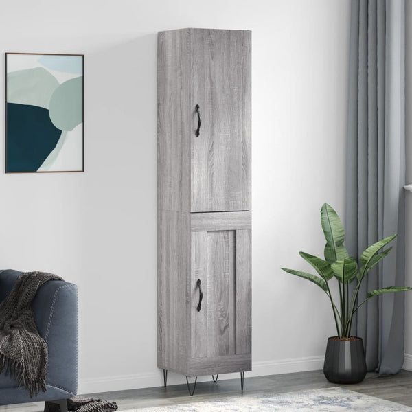 Pertenie grauer Schrank 34,5x34x180cm (Holz)