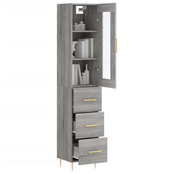 Schrank 34,5x34x180cm Alexoaie (Holz) grau