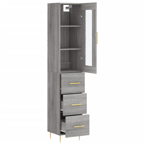 Schrank 34,5x34x180cm Alexoaie (Holz) grau