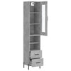 Schrank Titinia Betongrau 34,5x34x180cm (Holz)