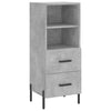 Schrank Titinia Betongrau 34,5x34x180cm (Holz)