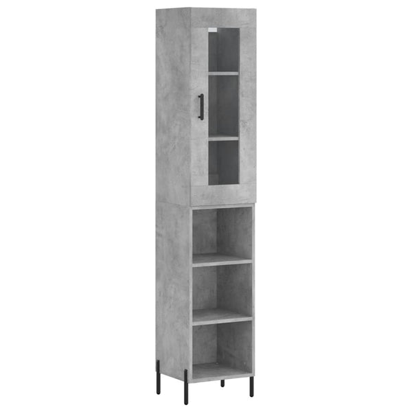 Titinia 34,5x34x180cm (Holz) betongrauer Schrank