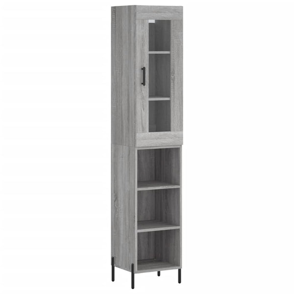 Schrank Titinia grau 34,5x34x180cm (Holz)