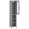 Schrank Titinia grau 34,5x34x180cm (Holz)