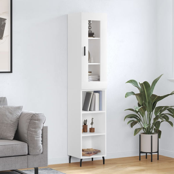 Schrank Vintia weiß 34,5x34x180cm (Holz)
