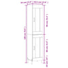 Titinia grauer Schrank 34,5x34x180cm (Holz)