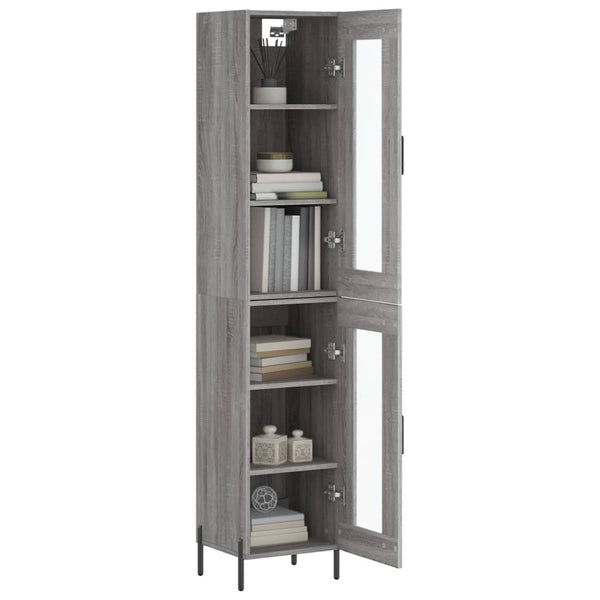 Titinia grauer Schrank 34,5x34x180cm (Holz)