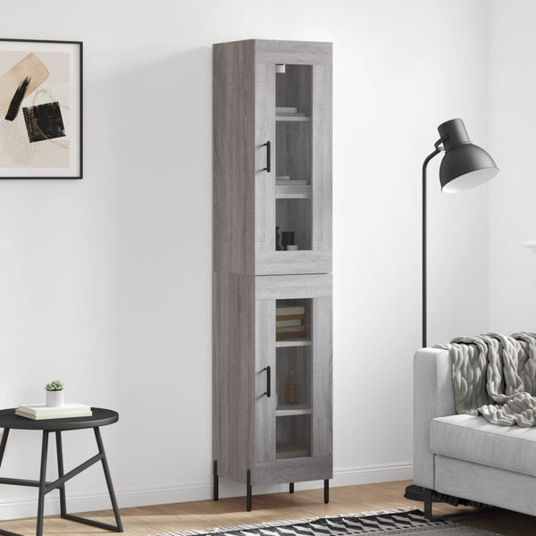 Titinia grauer Schrank 34,5x34x180cm (Holz)
