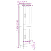 Alexoaie grauer Schrank 34,5x34x180cm (Holz)