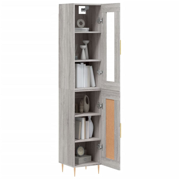 Alexoaie grauer Schrank 34,5x34x180cm (Holz)