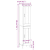 Grauer Titinia-Schrank 34,5x34x180cm (Holz)