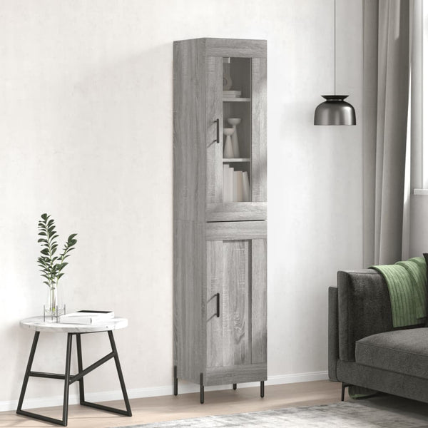 Grauer Titinia-Schrank 34,5x34x180cm (Holz)