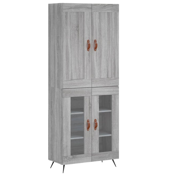 Jeranina grauer Schrank 69,5x34x180cm (Holz)