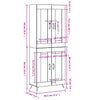 Jeranina grauer Schrank 69,5x34x180cm (Holz)
