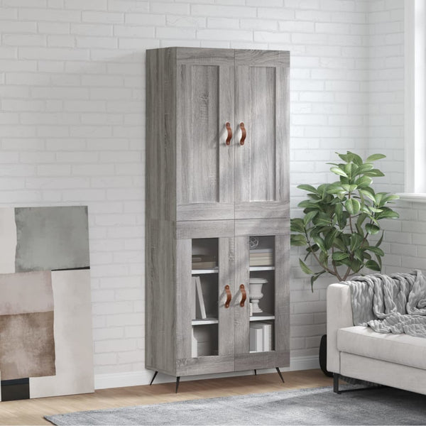 Jeranina grauer Schrank 69,5x34x180cm (Holz)