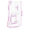 Schrank Dines, grau, Größe 69,5x34x180cm (Holz)