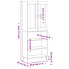 Dines Schrank, grau, 69,5x34x180cm (Holz)