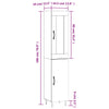 Schrank Samiza, betongrau, Maße 34,5x34x180cm (Holz)