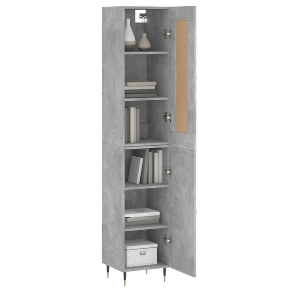 Schrank Samiza, betongrau, Maße 34,5x34x180cm (Holz)