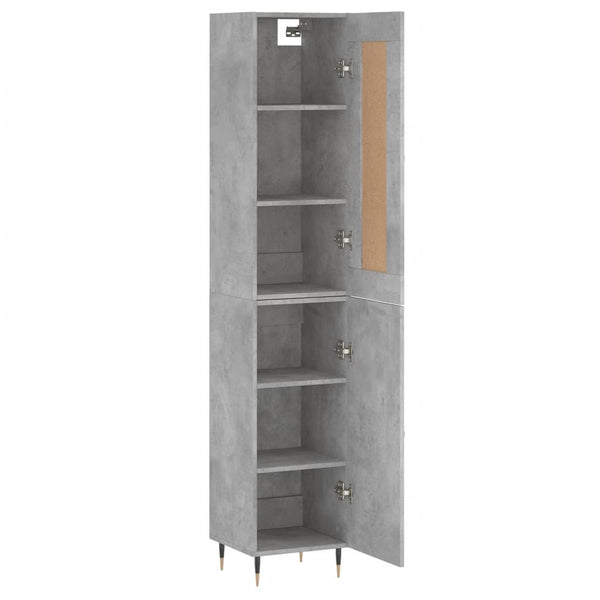 Schrank Samiza, betongrau, Maße 34,5x34x180cm (Holz)