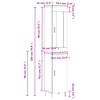 Schrank Condilia weiß 34,5x34x180cm (Holz)