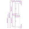 34,5x34x180cm Schrank Condilia Betongrau (Holz)