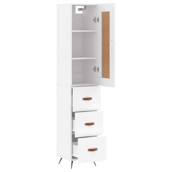 34,5x34x180cm weißer Schrank Wilhelme (Holz)