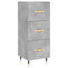 Betongrauer Schrank, Modell Samiza, 34,5x34x180cm (Holz)