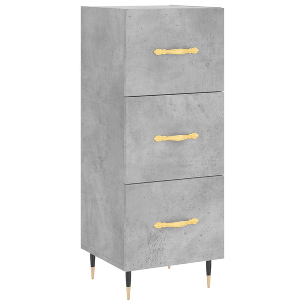 Betongrauer Schrank, Modell Samiza, 34,5x34x180cm (Holz)