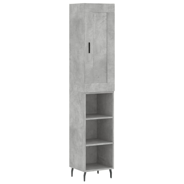 Betongrauer Condilia Schrank 34,5x34x180cm (Holz)