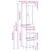 Betongrauer Condilia Schrank 34,5x34x180cm (Holz)