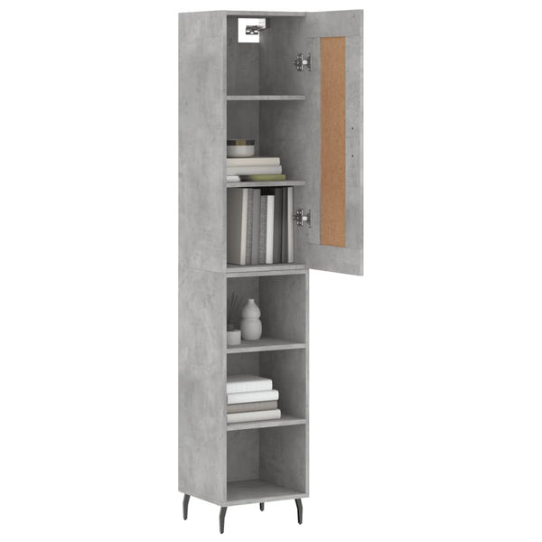 Betongrauer Condilia Schrank 34,5x34x180cm (Holz)